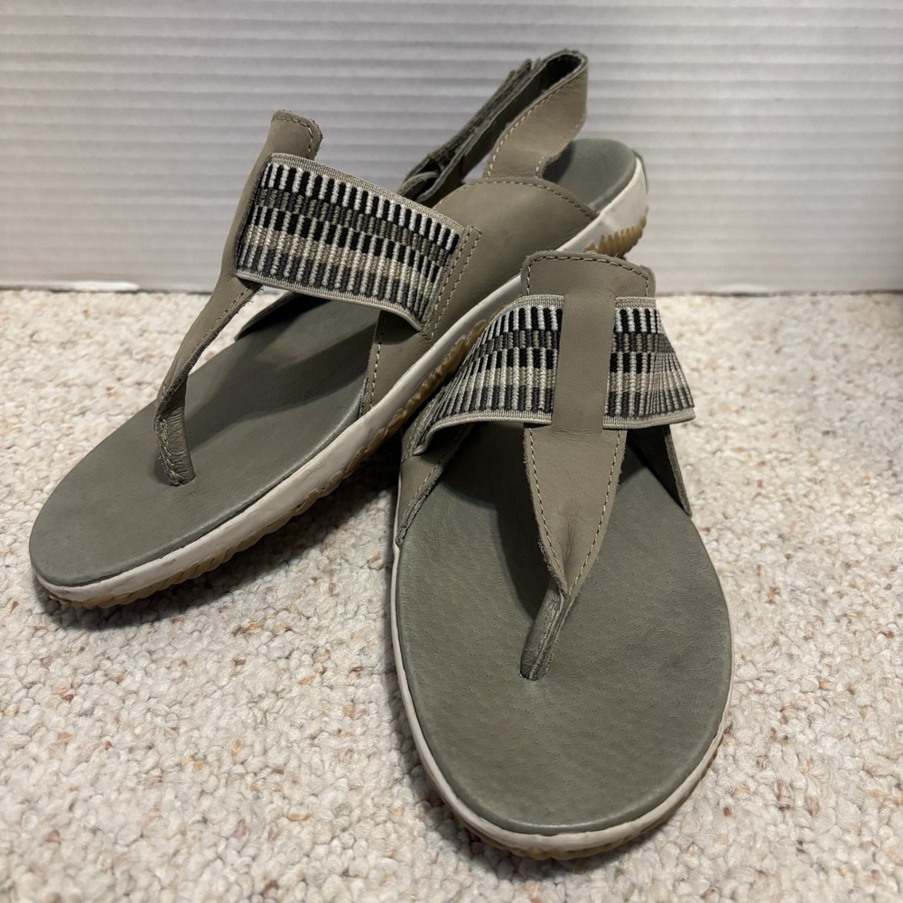 Sorel Out N About Plus Olive Spartan Sandals Shoes Womens Size 6-Stylish Comfort
